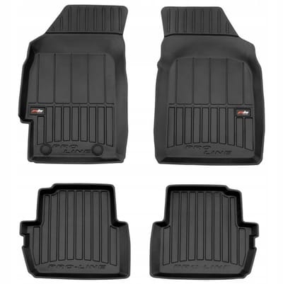 Frogum - No.77 - Automatten 3D - Geschikt voor CHEVROLET Spark III (2005-2009) - 4-delig - TPE Rubber - Zwart