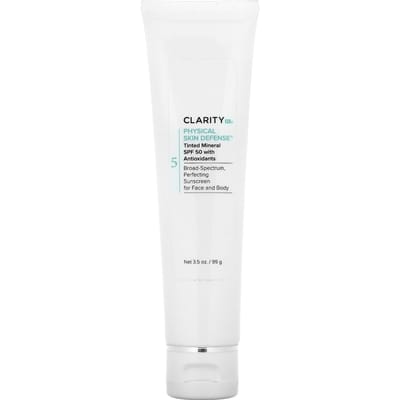 ClarityRx, Physical Skin Defense, Getinte Minerale SPF 50, Bevat Antioxidanten, 99 g (3.5 oz) white