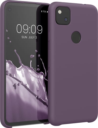 kwmobile telefoonhoesje geschikt voor Google Pixel 4a - Hoesje met siliconen coating - Smartphone case in Bleke iris