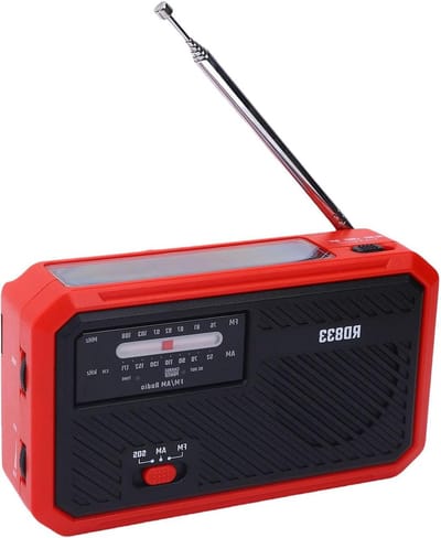 Noodradio - Hand Crank Radio - Kamperen en Reizen - SOS Alarm Functie - 16 x 9 x 5 cm