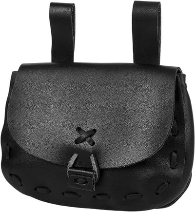 Handgemaakte vintage heuptas van faux leer in middeleeuwse stijl voor vrouwen, ideaal voor Halloween kostuums en LARP evenementen, multifunctionele accessoires