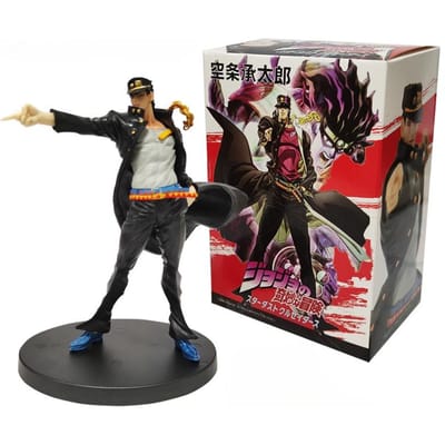 17cm Anime Jojo's Bizarre Adventure Figuur Jotaro Kujo Stand Cartoon Model Poppen Verzameling Speelgoed Bureau Decoratie Ornamenten Cadeau black