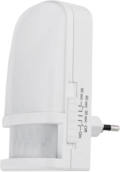 LED Nachtlampje met Bewegingsmelder 230V - Aan/Uit/Automatisch Schakelbaar