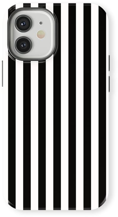 DripCase Gestreept Hoesje geschikt voor iPhone 12 | Backcover met Mag | Stripes Motief | Trendy Case geschikt voor iPhone 12 met Strepen Piano Lane
