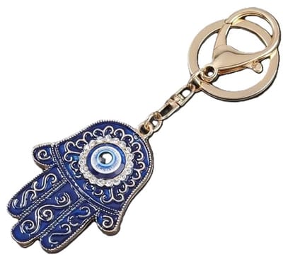 Sleutelhanger Hand Van Fatima I Hand van Hamsa I Evil Eye Sleutelhanger I Geluksbrenger I Gelukshanger I Blauw