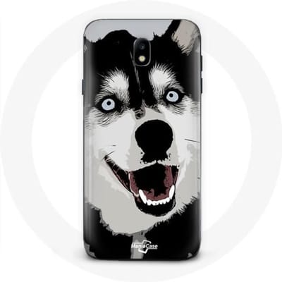 Coque Samsung Galaxy J3 2017 Husky de Sibérie Yeux Bleus