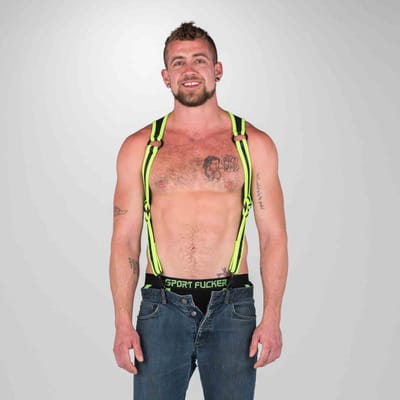 665 Neoprene - Riemenbody - Bretels Heckler Harness - Zwart/Groen - Maat L/XL