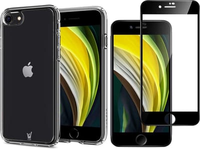 Hoesje geschikt voor iPhone SE 2022 / SE 2020 / 8 / 7 - Transparant - Screenprotector Full Screen