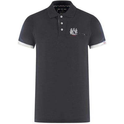 Aquascutum Volwassen unisex London Aldis Poloshirt (Zwart)