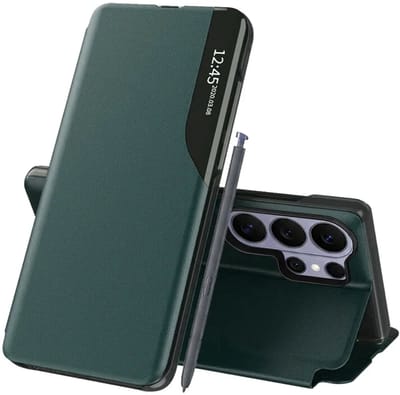 Hoesje geschikt voor Samsung Galaxy S26 Ultra - Techsuit eFold Book Case - Donkergroen