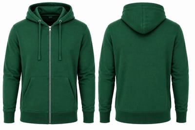 Vest Heren met Rits Groen - Vest met Capuchon - Voor Wandelen, Reizen & Dagelijks Gebruik - Maat XL