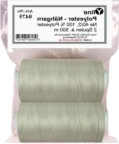 Naaigaren Set - Polyester Garen - Naaimachine Gebruik - Krimpvrij en Kleurecht - 1000 Meter - Parelgrijs