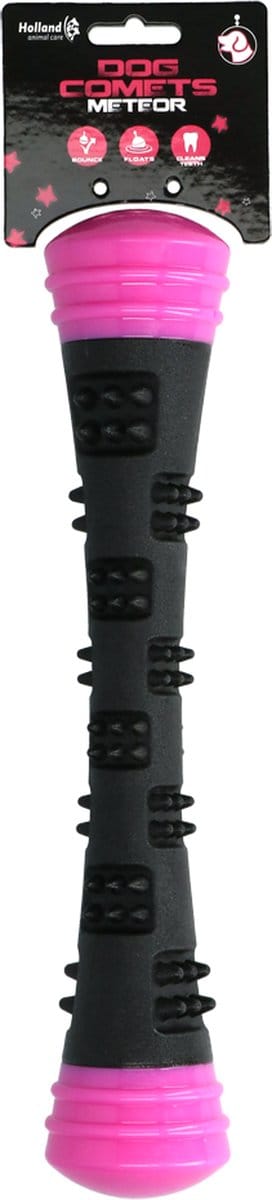 Dog Comets Meteor Ballenwerper 32 cm - Werpstok hond - Rubberen Hondenspeelgoed - Stuiterend - L - Roze