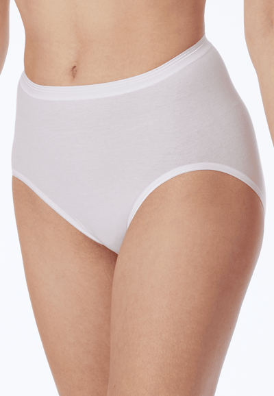 Schiesser Luxury Taille Dames Slip - Wit - Maat 38