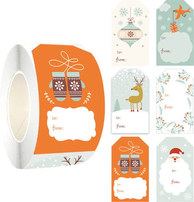 Without Lemon - Kerststickers 2023 - 250 stuks - Sticker size: 7.5x4.3cm - Kerst - Cadeau - Versiering - Verpakking