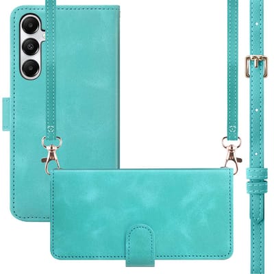 imoshion Hoesje - Geschikt voor Samsung Galaxy A16 (4G) / A16 (5G) - Bookcase met koord - Turquoise