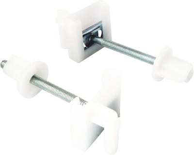 Bevestigingsset Toiletbril - WC-bril bevestiging Toiletbril montage - Toilet Reparatie - Metalen Platen en Moeren - 75 mm - Grijs