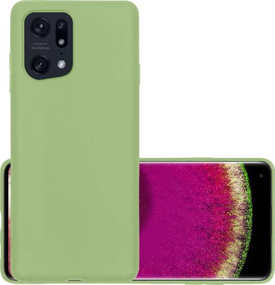 Hoesje - Geschikt voor OPPO Find X5 - Sterk & Shockproof - Hoes Cover - Siliconen Case - Groen