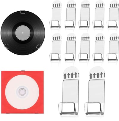 Cosensi- Plank Duidelijke Acryl - Plankhouder - Vinyl Plank - Wandplank - Plank voor CD's - Plank voor Tijdschriften - Inclusief Dubbelzijdige Tape