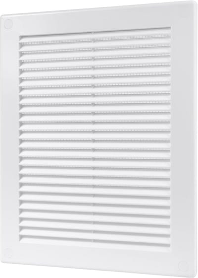 Rechthoekig Ventilatirooster Wit Kunststof - 15,2x20,3 cm Opening - Universele Luchtrooster
