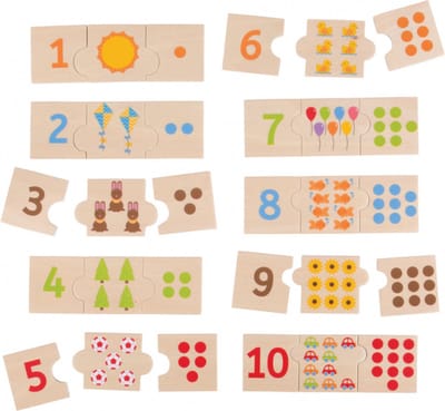 Bigjigs Wooden Jigsaw Puzzle Number Tiles 30 pcs. Hout