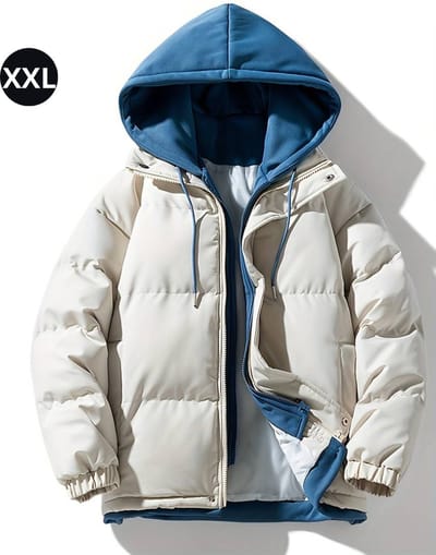 Nivard Winterjas - Dames - Parka Heren Winterjas - Winter - Volwassen - Gewatteerde Jas Dames - Beige - Maat XXL