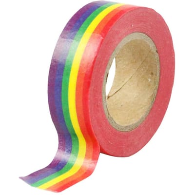 100CM Kleurrijk Regenboog Zelfklevend Papieren Tape Schoolkantoorartikelen DIY Scrapbooking Schrijfwaren