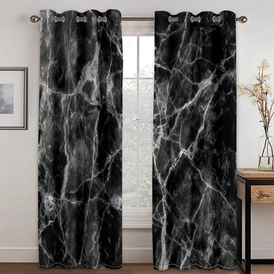 3D Luxe Marmeren Gouden Textuur Schaduwgordijnen 2 Panelen Woonkamer Slaapkamer Woondecoratie Dunne Gordijnen Gratis Verzending 140W160H(CM)55x63in&Hook