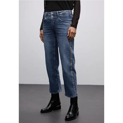 Straight Legs jeans met tape