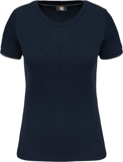 WK. Designed To Work Dames-t-shirt Day To Day korte mouwen WK3021 - Navy / Silver - 3XL