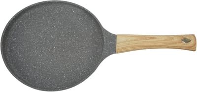 Crêpe Kookpan - Koekenpan Pannenkoekenpan - Perfect Bakken - Antiaanbak Gelijkmatige Hitte - 20cm Doorsnede - Grijs