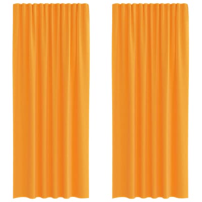 vidaXL Gordijnen voile met roedezakken 2 st oranje