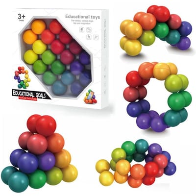 Fidget Toy 3D Puzzelbal Eindeloos Gedraaid en Gedraaid Flexibele Jionts Stress Relief Bureau Sculptuur Speelgoed voor Kinderen Volwassen Cadeau