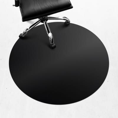 Wallfluent - Vloerbeschermer Vulkanisch zwart - 100 cm - Zwart Vloerbeschermer Bureaustoel Tapijt - Rond - Vloerbeschermer Tapijt-Stoel Mat-Kantoordecoraties - Koele en donkere kleuren