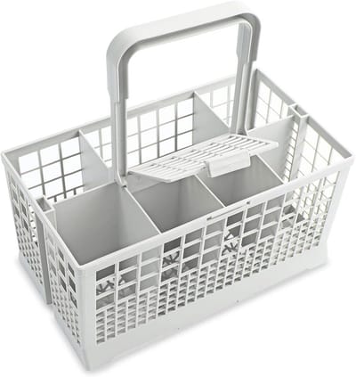 Bestekmand Vaatwasser - Bestekhouder Bestekbak - Vaat Reinigen - Universeel en Deelbaar - 24.5 cm - Grijs