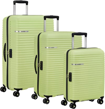 Kofferset Trolleys - Reiskoffers Set - Ruim Reizen - Lichtgewicht Polypropyleen - 3 stuks - Lichtgroen
