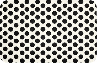 Badmat 60x40 cm - Antislip - Klassiek - Stippen - Zwart - Badmatten voor badkamer - Badkamermat - Douchemat - Badkamer mat