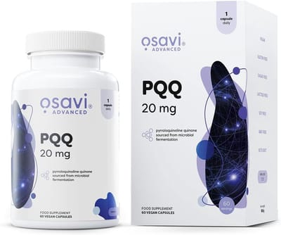 PQQ 20 mg – 60 Vegan Capsules – Pyrroloquinoline Quinone – Maximale Dosering – Glutenvrij & GMO-vrij - Osavi
