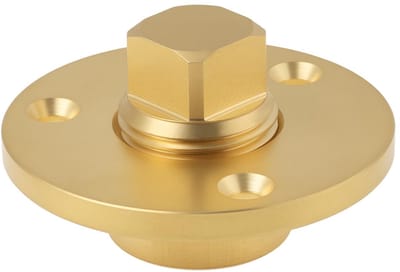 Dailygoods- Bootafvoerstop Messing - Afvoerstop voor Boten - Montagegat 2,54 cm - Buitendiameter 51 mm - Schroefdraad 21 mm - Voorkomt Waterophoping - Afvoerplug