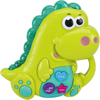 Babypiano Dinosaurus - Peuter Speelgoed Piano - Muzikale Ontwikkeling - Kindveilige Materialen - Klein en Lichtgewicht - Groen