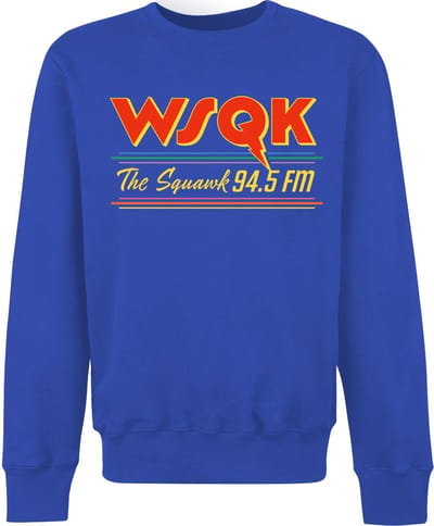 Stranger Things Sweatshirts - Season 5 - WSQK The Squawk 94.5 FM - S tot XXL - voor Mannen - blauw