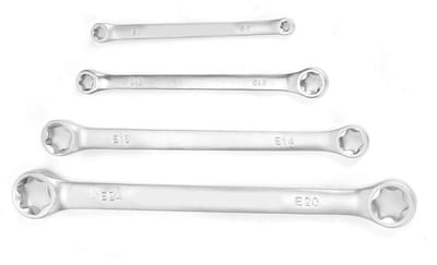 JHUBERS- Inbussleutelset 4 stuks - E8/E24 Inbussleutels - Dubbelzijdige Sleutel - Auto Reparatie Tool - Handgereedschap - Veel Toepassingen - Sleutelset