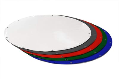 Rond vrachtwagenzeil - Afdekzeil PVC - Zwembad afdekken - 20 mm verzinkte ogen - 280 cm diameter - Antraciet
