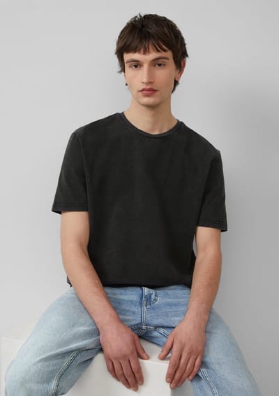 T-shirt met vintage wassing QS