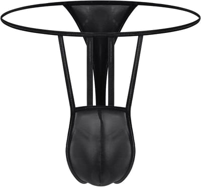 Ademende en Zachte Mesh Thong voor Mannen, Lage Taille, Eenvoudig Design, Comfortabele G-String met Perfecte Pasvorm
