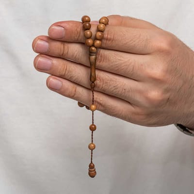 Luxe Handgemaakte Kuka-noot Tasbih - 33 Gebedskralen - Lichtbruin - Elegant