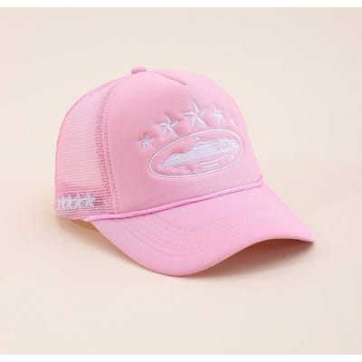 Baseballpet Uniseks Katoen Vintage Pentagram Borduurwerk Verstelbare Snapback Hoed Mannen Vrouwen Ademend Buiten Casual Sport Cadeaus Adjustable pink