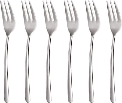 Taartvorken Set van 6 - Elegant Roestvrij Stalen Bestek