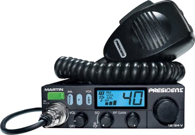 President Martin ASC - AM/FM - CB radio - 12/24 Volt - 27 MHz - VOX