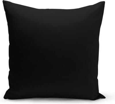 De Groen Home RUST - Sierkussen 65x65 cm - Hondenkussen - Vloerkussen - Kussenhoes inclusief binnenkussen - Effen zwart - Beide zijdig bedrukt